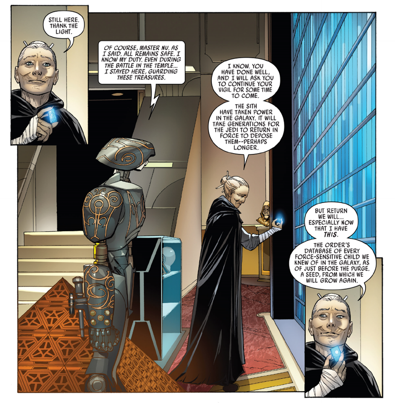 Illustration for article titled This Week's Darth Vader Comic Turned Attack of the Clones' Jedi Librarian Into a Badass